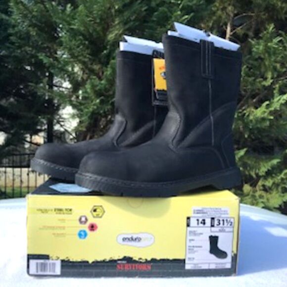 Steel Toe Boots . Size: 14 . Pull On Leather . Herman Survivors . New in Box - Picture 1 of 9
